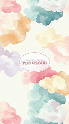 PSD 구름 디자인 예술 패턴 일러스트 추상 사람없음 컬러풀 귀여움 부드러움 구름모양 파스텔톤 국내일러스트 자연요소 모양 컬러 컨셉 무늬 감각 파일형식 구름_자연