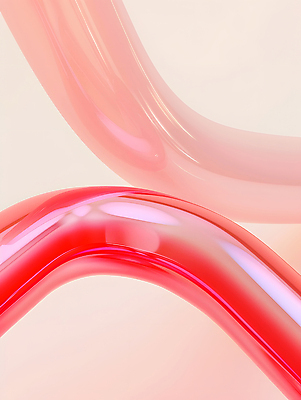 JPG 편집이미지 디자인 곡선 추상 사람없음 빨간색 기하학 미니멀 편집3D AI컴퓨터그래픽 AI콘텐츠 선 컬러 무늬 3D 파일형식