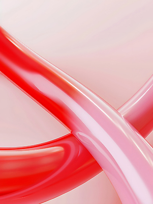 JPG 편집이미지 디자인 곡선 추상 사람없음 빨간색 기하학 미니멀 편집3D AI컴퓨터그래픽 AI콘텐츠 선 컬러 무늬 3D 파일형식