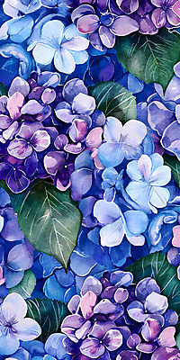 PSD 꽃잎 백그라운드 일러스트 자연 사람없음 여름 파란색 정원 화려 가득함 수국 국내일러스트 계절 꽃 컬러 컨셉 생태계 파일형식