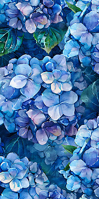 PSD 꽃잎 백그라운드 일러스트 자연 사람없음 여름 파란색 정원 화려 가득함 수국 국내일러스트 계절 꽃 컬러 컨셉 생태계 파일형식