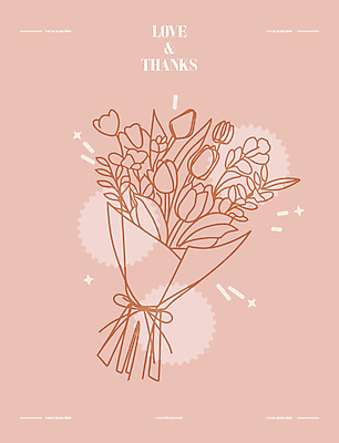 포스터 리본 분홍색 부케 라인일러스트 일러스트 선물 사랑 사람없음 튤립 축하 라인아트 그림 감사 드로잉 프리지어 국내일러스트 AI파일 꽃 감정 선 컬러 꽃다발 컨셉 미술 파일형식 벡터