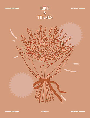 포스터 리본 부케 라인일러스트 일러스트 선물 사랑 사람없음 장미 갈색 축하 라인아트 그림 감사 드로잉 2025년 트렌드컬러 국내일러스트 모카무스 AI파일 꽃 감정 선 컬러 꽃다발 컨셉 미술 연도 파일형식 벡터