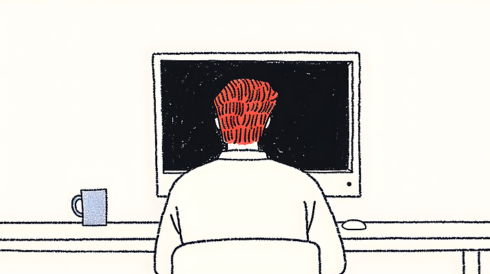 JPG 디자인 남자 일러스트 한명 성인 빨간색 모니터 업무 작업 디자이너 책상 재택근무 프리랜서 성인남자한명만 국내일러스트 AI일러스트 AI콘텐츠 직업 1 컬러 가구 비즈니스 사람 컴퓨터 남자한명만 성인남자만 파일형식