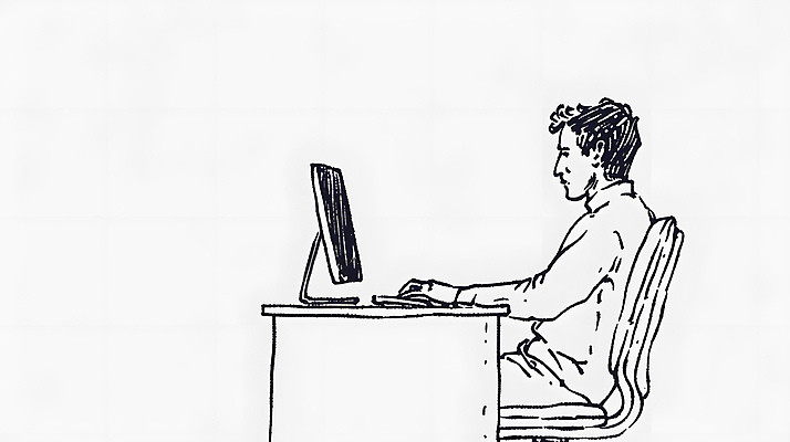 JPG 디자인 남자 일러스트 한명 성인 모니터 흰색 업무 작업 디자이너 책상 재택근무 프리랜서 성인남자한명만 국내일러스트 AI일러스트 AI콘텐츠 직업 1 컬러 가구 비즈니스 사람 컴퓨터 남자한명만 성인남자만 파일형식