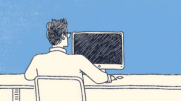 JPG 디자인 남자 일러스트 한명 성인 파란색 모니터 업무 작업 디자이너 책상 재택근무 프리랜서 성인남자한명만 국내일러스트 AI일러스트 AI콘텐츠 직업 1 컬러 가구 비즈니스 사람 컴퓨터 남자한명만 성인남자만 파일형식