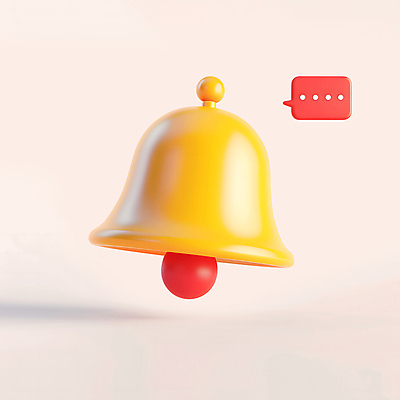 PSD 아이콘 말풍선 사람없음 3D아이콘 노란색 3D 종 메시지 알림 컬러 디지털합성 파일형식