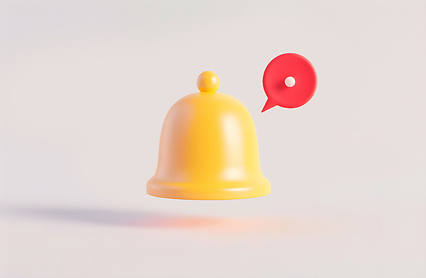 PSD 아이콘 말풍선 사람없음 3D아이콘 노란색 3D 종 메시지 알림 컬러 디지털합성 파일형식