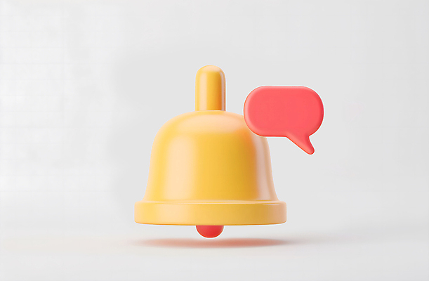 PSD 아이콘 말풍선 사람없음 3D아이콘 노란색 3D 종 메시지 알림 컬러 디지털합성 파일형식