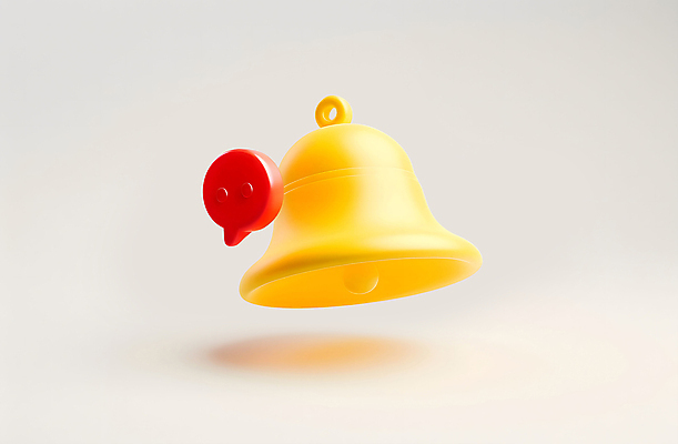 PSD 아이콘 말풍선 사람없음 3D아이콘 노란색 3D 종 메시지 알림 컬러 디지털합성 파일형식