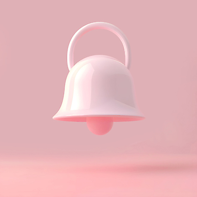 PSD 아이콘 분홍색 사람없음 3D아이콘 3D 종 메시지 알림 컬러 디지털합성 파일형식