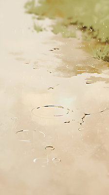 JPG 식물 물결 일러스트 자연 사람없음 물 물방울 웅덩이 베이지색 미니멀 국내일러스트 AI일러스트 AI콘텐츠 자연요소 컬러 생태계 파일형식