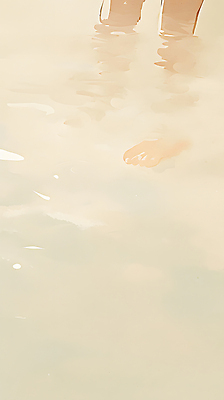 JPG 물결 일러스트 자연 사람없음 물 물방울 웅덩이 베이지색 미니멀 국내일러스트 AI일러스트 AI콘텐츠 자연요소 컬러 생태계 파일형식