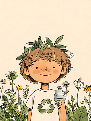 JPG 식물 남자 어린이 일러스트 자연 한명 웃음 소년 초록색 자연보호 환경 그린캠페인 재활용 보호 병 플라스틱 친환경 소년한명만 제로웨이스트 재활용표시 국내일러스트 AI일러스트 AI콘텐츠 1 식기 캠페인 컬러 컨셉 재질 표시 표정 사람 사회이슈 생태계 남자한명만 소년만 파일형식