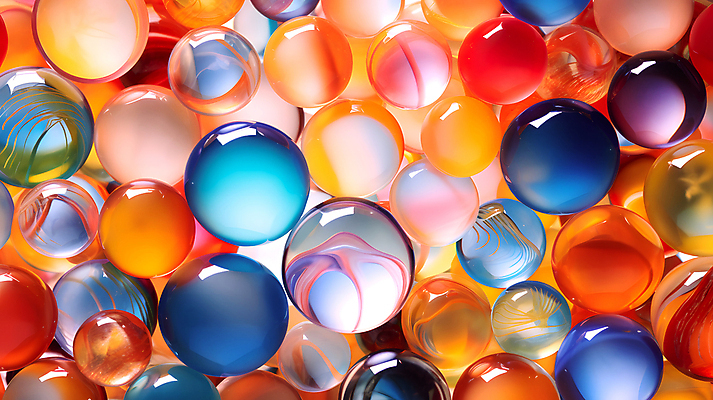 JPG 편집이미지 백그라운드 유리 추상 사람없음 컬러풀 투명 화려 가득함 구슬 유리구슬 편집실사 AI포토 AI콘텐츠 컬러 컨셉 무늬 재질 CG 파일형식