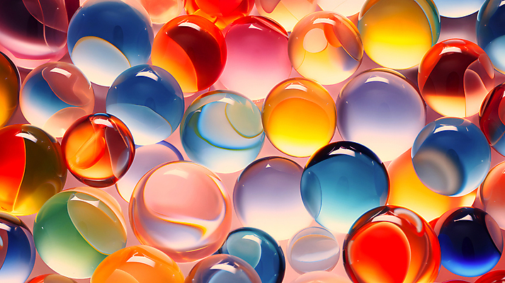 JPG 편집이미지 백그라운드 유리 추상 사람없음 컬러풀 투명 화려 가득함 구슬 유리구슬 편집실사 AI포토 AI콘텐츠 컬러 컨셉 무늬 재질 CG 파일형식