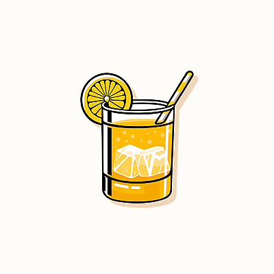 술잔 일러스트 빨대 사람없음 컵 노란색 얼음 시원함 레몬 엘리먼트 위스키 하이볼 국내일러스트 AI파일 자연요소 식기 컬러 과일 잔 주류 칵테일 파일형식 벡터