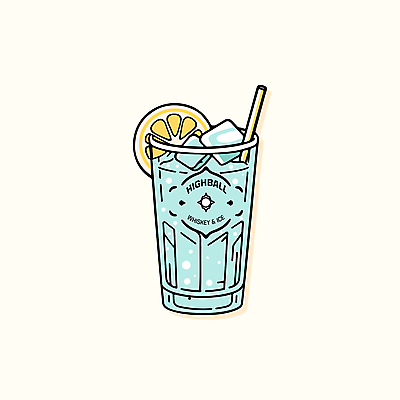 하늘색 술잔 일러스트 빨대 사람없음 컵 얼음 시원함 레몬 엘리먼트 위스키 하이볼 국내일러스트 AI파일 자연요소 식기 과일 잔 주류 파란색 칵테일 파일형식 벡터