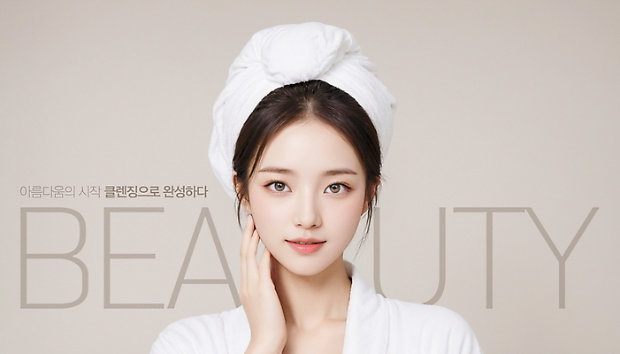 PSD 편집이미지 여자 한명 미소 성인 수건 청결 목욕가운 디지털합성 피부관리 스킨케어 클렌징 의료성형뷰티 성인여자한명만 이미지편집 편집실사 1 표정 사람 위생용품 뷰티 가운 위생 CG 여자한명만 성인여자만 파일형식