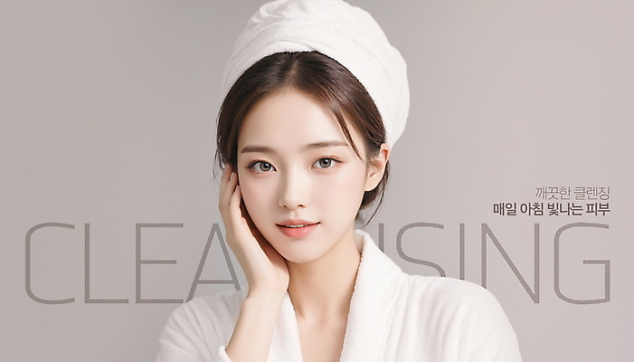 PSD 편집이미지 여자 한명 미소 손짓 성인 수건 청결 목욕가운 디지털합성 피부관리 스킨케어 클렌징 의료성형뷰티 성인여자한명만 이미지편집 편집실사 1 모션 표정 사람 위생용품 뷰티 가운 위생 CG 여자한명만 성인여자만 파일형식