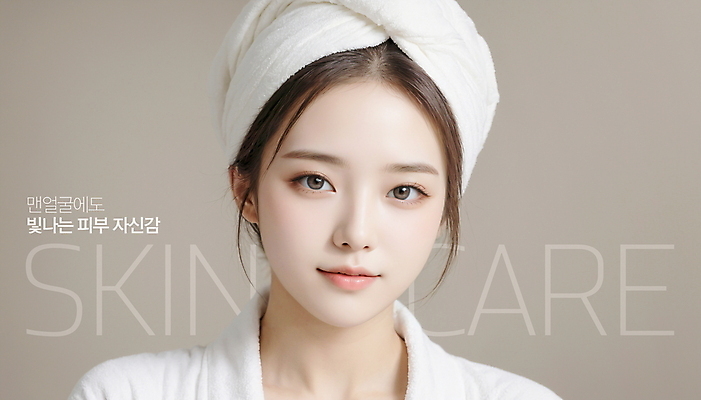 PSD 편집이미지 여자 한명 미소 성인 수건 청결 목욕가운 디지털합성 피부관리 스킨케어 클렌징 의료성형뷰티 성인여자한명만 이미지편집 편집실사 1 표정 사람 위생용품 뷰티 가운 위생 CG 여자한명만 성인여자만 파일형식