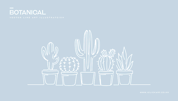 화분 예술 하늘색 라인일러스트 일러스트 선인장 사람없음 인테리어 분위기 라인아트 원예 국내일러스트 AI파일 식물 디자인 선 컨셉 취미 파란색 파일형식 벡터