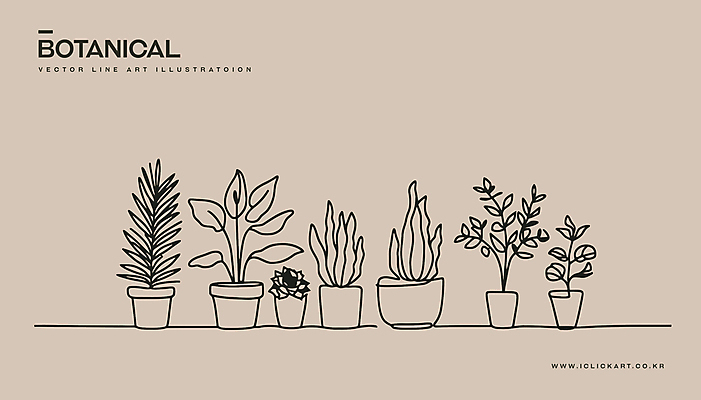 화분 화초 예술 라인일러스트 일러스트 사람없음 인테리어 분위기 라인아트 원예 베이지색 국내일러스트 AI파일 식물 디자인 선 컬러 컨셉 취미 파일형식 벡터