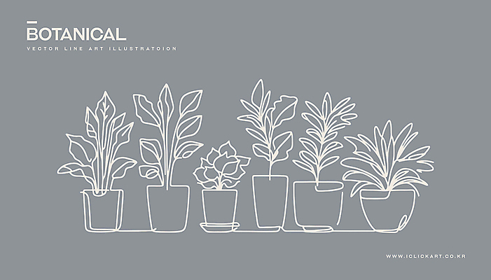 화분 화초 예술 라인일러스트 일러스트 사람없음 인테리어 회색 분위기 라인아트 원예 국내일러스트 AI파일 식물 디자인 선 컬러 컨셉 취미 파일형식 벡터