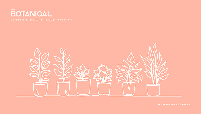 화분 화초 예술 분홍색 라인일러스트 일러스트 사람없음 인테리어 분위기 라인아트 원예 국내일러스트 AI파일 식물 디자인 선 컬러 컨셉 취미 파일형식 벡터