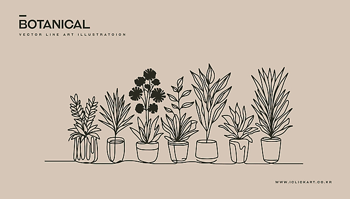 화분 화초 예술 라인일러스트 일러스트 사람없음 인테리어 분위기 라인아트 원예 베이지색 국내일러스트 AI파일 식물 디자인 선 컬러 컨셉 취미 파일형식 벡터