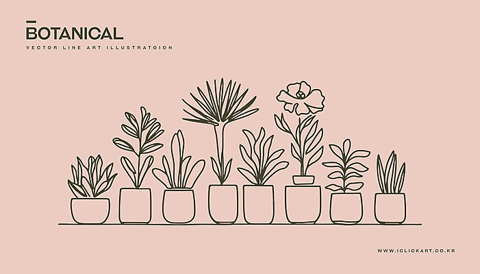 화분 화초 예술 분홍색 라인일러스트 일러스트 사람없음 인테리어 분위기 라인아트 원예 국내일러스트 AI파일 식물 디자인 선 컬러 컨셉 취미 파일형식 벡터