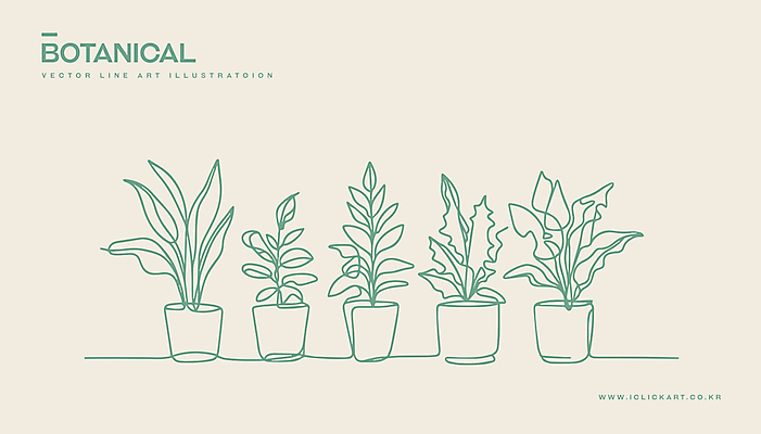 화분 화초 예술 라인일러스트 일러스트 사람없음 초록색 인테리어 분위기 라인아트 원예 국내일러스트 AI파일 식물 디자인 선 컬러 컨셉 취미 파일형식 벡터