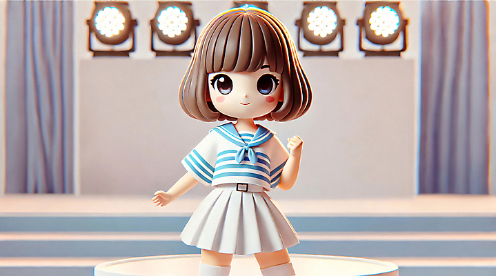 PSD 편집이미지 캐릭터 여자 청소년 조명 한명 귀여움 무대 춤 애니메이션 무대의상 퍼포먼스 아이돌 십대여자한명만 편집3D 1 옷 컨셉 문화예술 사람 3D 연예인 여자한명만 십대여자만 파일형식