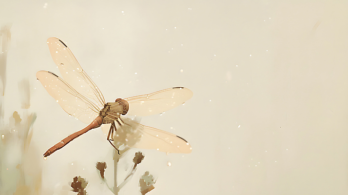 JPG 편집이미지 자연 사람없음 가을 물방울 분위기 생태계 고추잠자리 베이지색 카피스페이스 편집실사 AI포토 AI콘텐츠 계절 컬러 컨셉 공백 잠자리 CG 파일형식