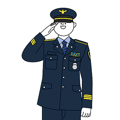 남자 일러스트 한명 성인 경찰 경례 공무원 정복 성인남자한명만 국내일러스트 AI파일 직업 1 사람 인사 남자한명만 성인남자만 파일형식 벡터