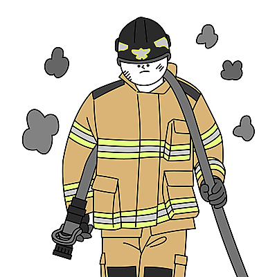 남자 일러스트 한명 들기 성인 연기 소방관 공무원 소방장비 소방호스 성인남자한명만 국내일러스트 AI파일 직업 1 모션 사람 장비 구조원 소방 호스 남자한명만 성인남자만 파일형식 벡터