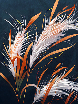 JPG 식물 잎 일러스트 갈대 사람없음 가을 국내일러스트 AI일러스트 AI콘텐츠 계절 파일형식