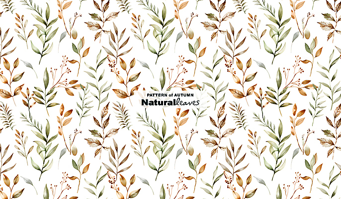 PSD 식물 편집이미지 디자인 백그라운드 패턴 자연 나뭇잎 수채화 사람없음 가을 이미지편집 계절 잎 무늬 생태계 파일형식