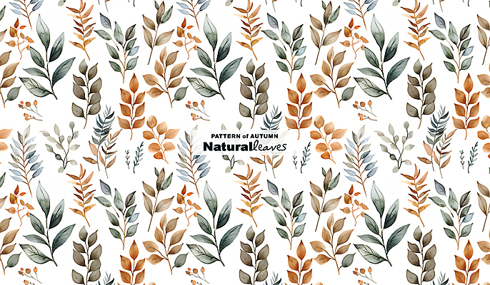 PSD 식물 편집이미지 디자인 백그라운드 패턴 자연 나뭇잎 수채화 사람없음 가을 이미지편집 계절 잎 무늬 생태계 파일형식