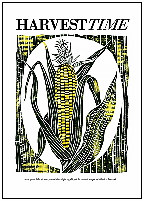 PSD 디자인 포스터 선 잎 일러스트 옥수수 사람없음 그래픽 가을 그림 국내일러스트 식물 계절 곡류 파일형식