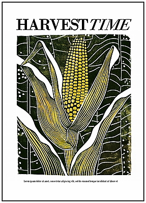 PSD 디자인 포스터 선 잎 일러스트 옥수수 사람없음 그래픽 가을 그림 국내일러스트 식물 계절 곡류 파일형식