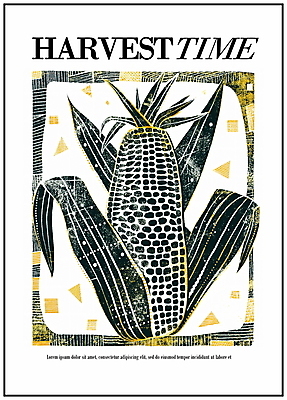 PSD 디자인 포스터 선 잎 일러스트 옥수수 사람없음 그래픽 가을 그림 국내일러스트 식물 계절 곡류 파일형식