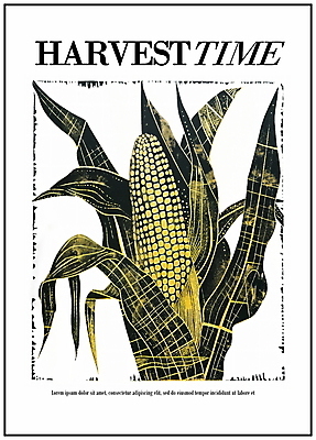 PSD 디자인 포스터 선 잎 일러스트 옥수수 사람없음 그래픽 가을 그림 국내일러스트 식물 계절 곡류 파일형식