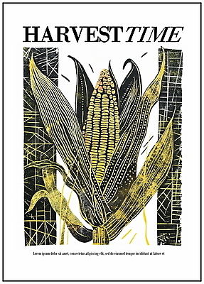 PSD 디자인 포스터 선 잎 일러스트 옥수수 사람없음 그래픽 가을 그림 국내일러스트 식물 계절 곡류 파일형식