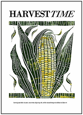 PSD 디자인 포스터 선 잎 일러스트 옥수수 사람없음 그래픽 가을 그림 국내일러스트 식물 계절 곡류 파일형식