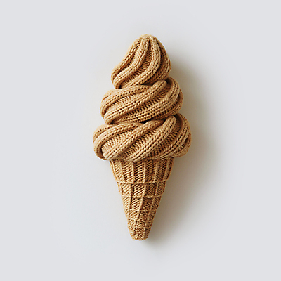 JPG 편집이미지 아이스크림 사람없음 장식 장난감 뜨개질 디지털합성 니트 수공예 소프트아이스크림 핸드메이드 편집소스 편집실사 AI포토 AI콘텐츠 상의 디저트 취미 공예 CG 파일형식