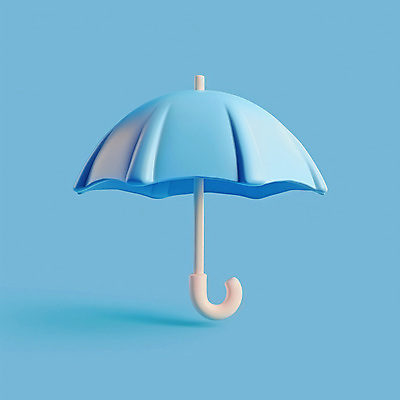 PSD 아이콘 우산 사람없음 파란색 3D아이콘 3D 보호 컬러 컨셉 디지털합성 파일형식