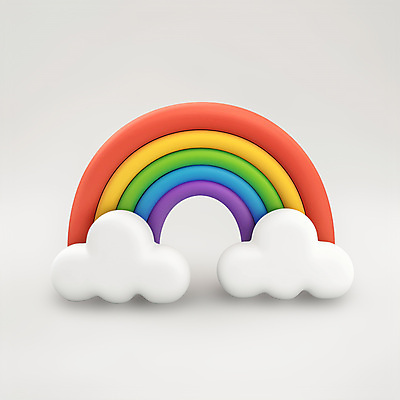 PSD 구름 아이콘 무지개 자연 하늘 날씨 사람없음 3D아이콘 3D 자연요소 디지털합성 생태계 파일형식