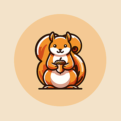 캐릭터 야생동물 일러스트 미소 웃음 들기 사람없음 갈색 귀여움 가을 다람쥐 도토리 엘리먼트 일러캐릭터 AI파일 동물 계절 컬러 컨셉 모션 표정 견과류 설치류 파일형식 벡터