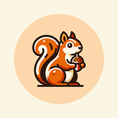 캐릭터 야생동물 일러스트 미소 웃음 들기 사람없음 갈색 귀여움 가을 다람쥐 도토리 엘리먼트 일러캐릭터 AI파일 동물 계절 컬러 컨셉 모션 표정 견과류 설치류 파일형식 벡터